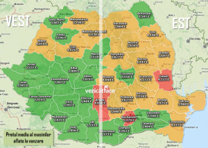 Harta pret mediu judete