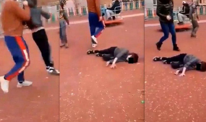 ATENȚIE, IMAGINI ȘOCANTE Un bărbat lovește un copil, într-un parc, și îl lasă inconștient: Băiatul este în STARE GRAVĂ