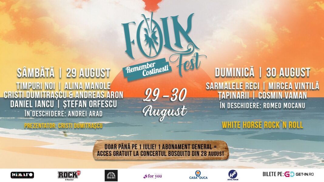 Spiritul liber de la malul mării revine: Festivalul ‘Folk Remember Costinești’ 2026