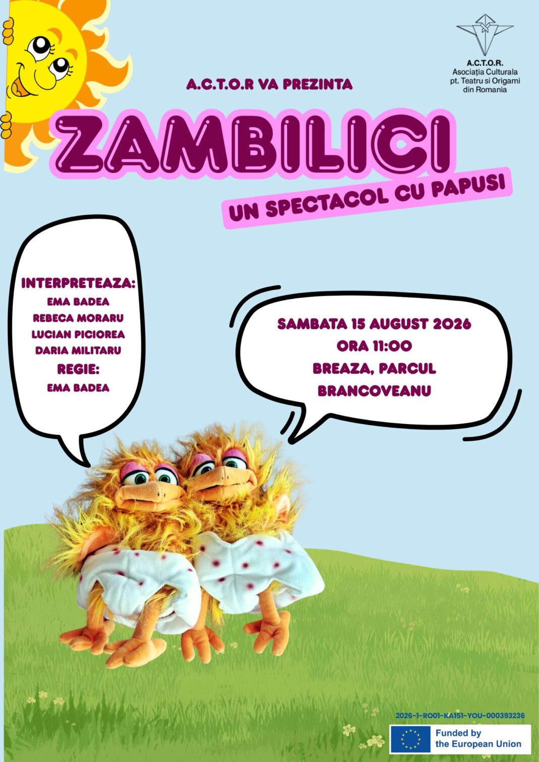 ”ZAMBILICI” – un spectacol cu păpuși