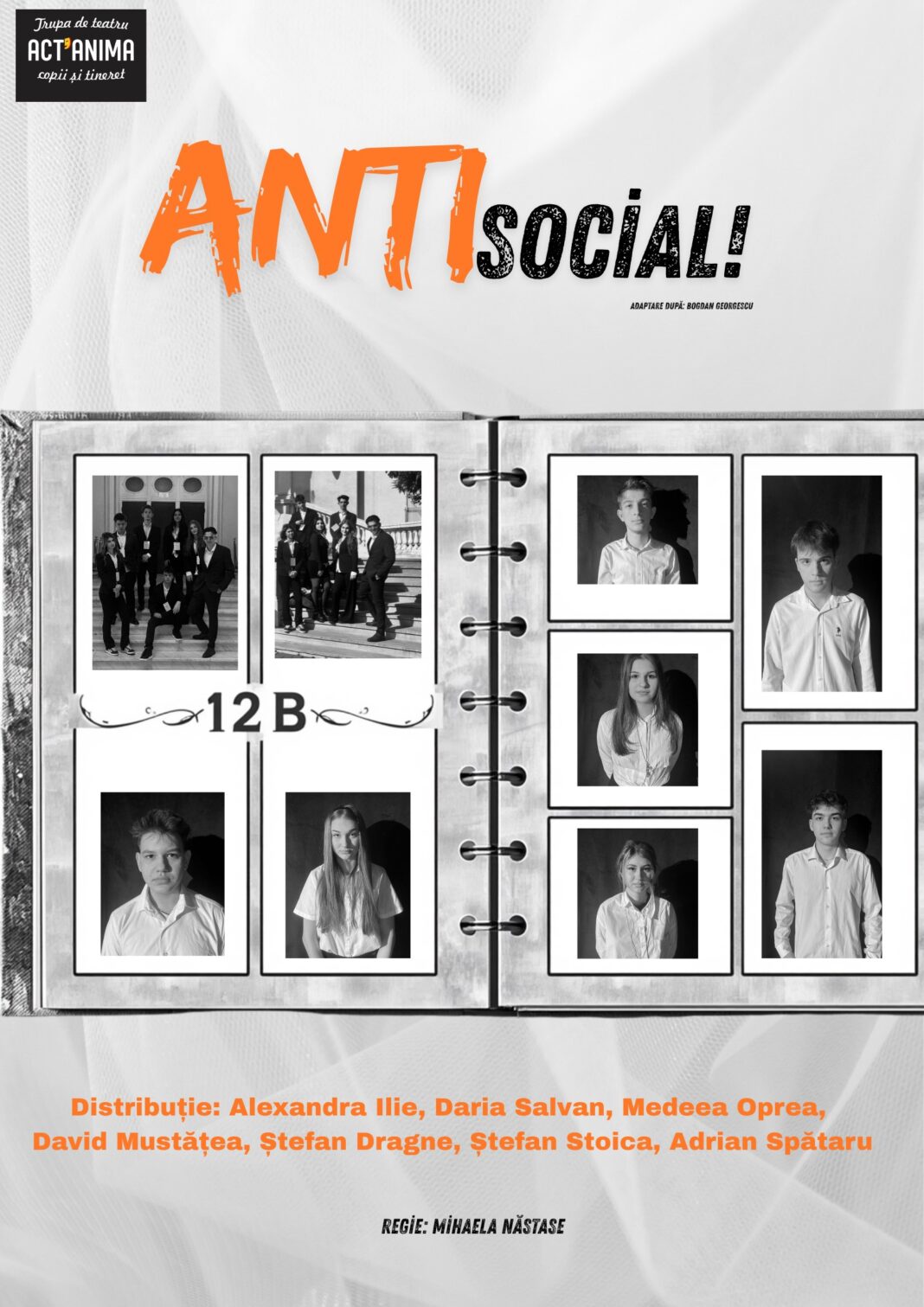 Carmen Stoianov: O ecuație: 7 x 3= 5 A: Acum și Aici, Antisocial la Act'Anima – PNCB… – Antisocial la Gala laureaților Concursului Național de Teatru Șerban Ionescu, 2026
