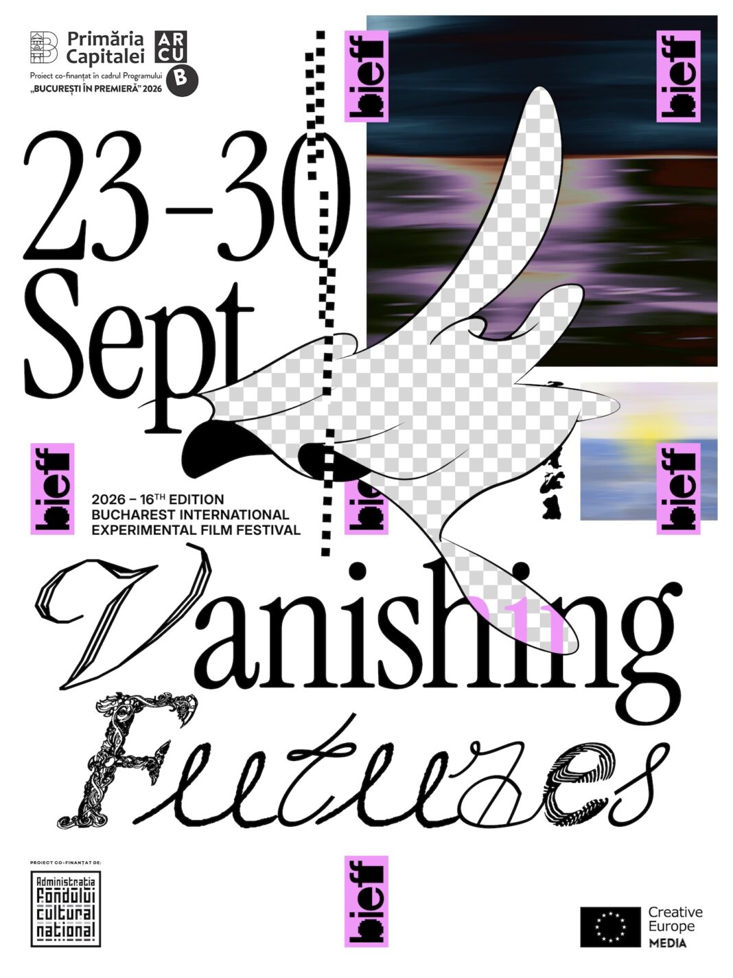 Comunicat de presă: Festivalul Internațional de Film Experimental București BIEFF revine între 23 și 30 septembrie 2026, sub tema Vanishing Futures