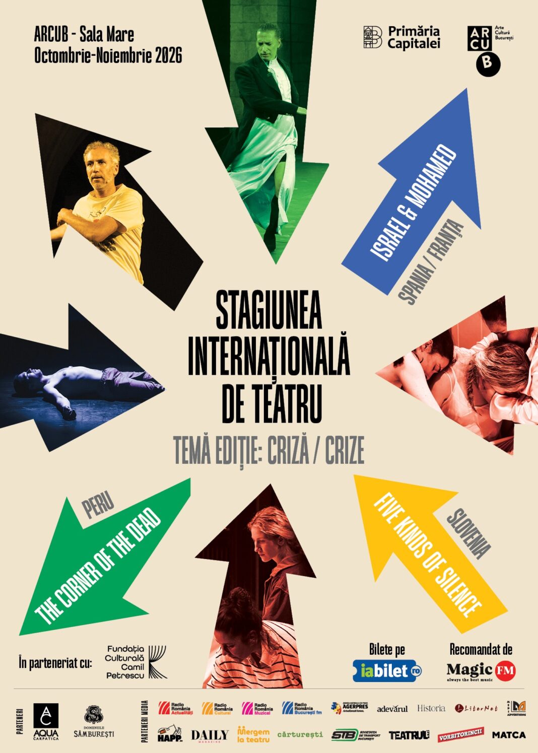 Comunicat de presă: Spectacole premiate și apreciate pe marile scene ale lumii, în Stagiunea Internațională de Teatru ARCUB, 2026