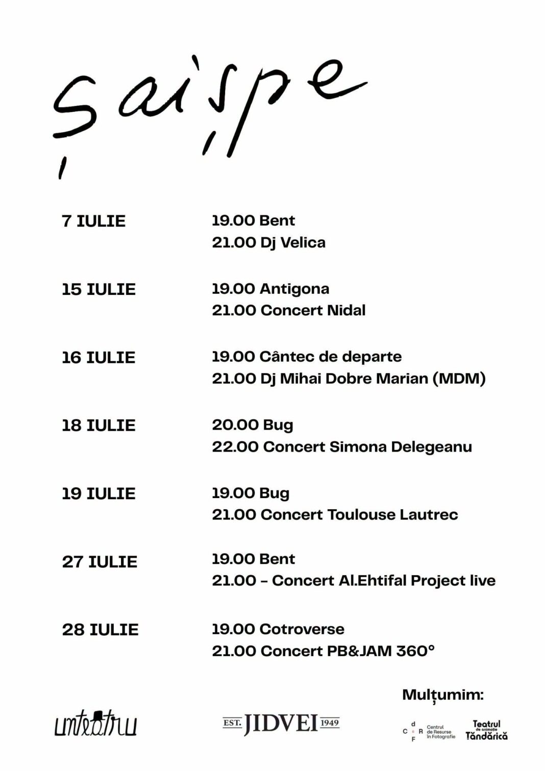 Comunicat de presă: unteatru sărbătorește 16 ani: premiere, concerte și party-uri – Zilele Teatrului unteatru, 2026