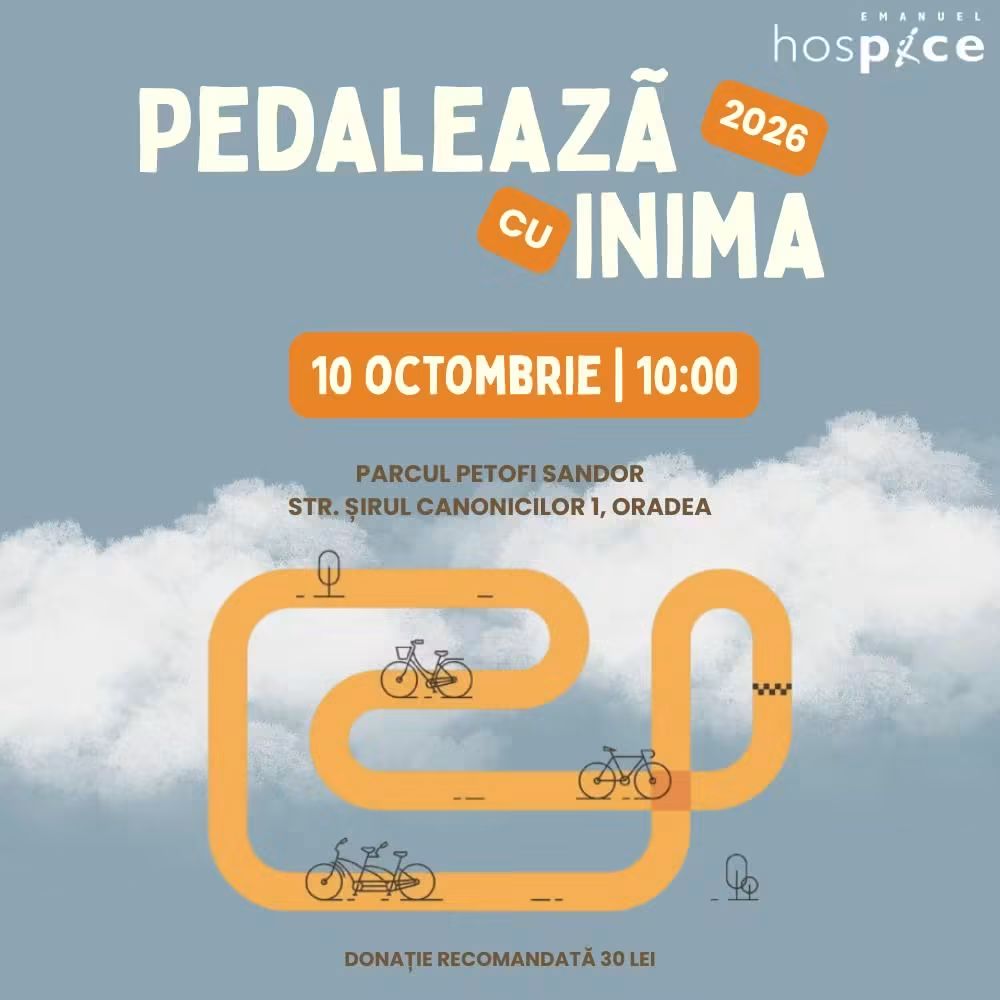 Pedalează cu inima pentru Hospice Emanuel din Oradea