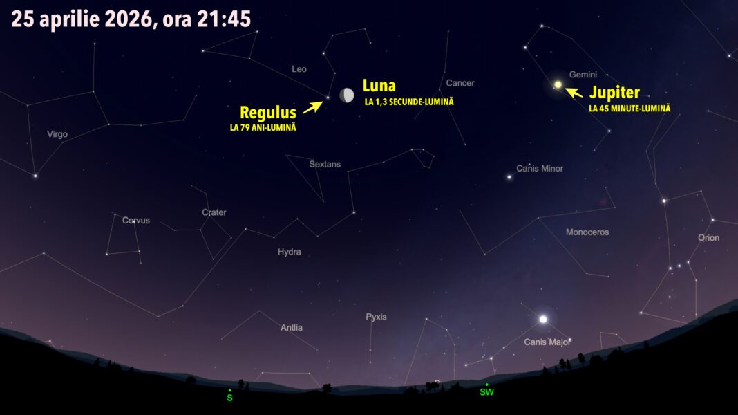 Cerul în seara de 25 aprilie 2026