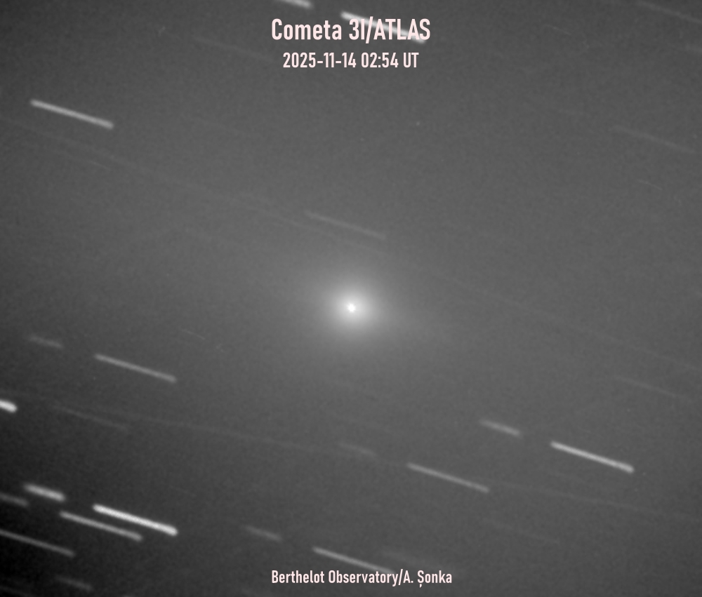 Cometa 3I/ATLAS observată din nou