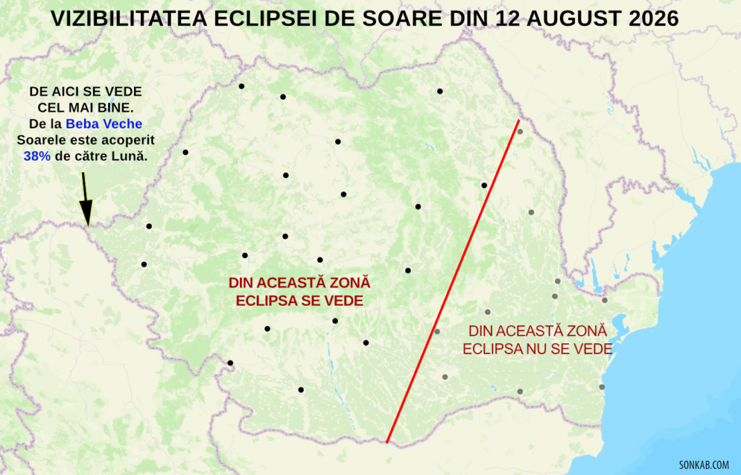 Eclipsa de Soare – locul din care se vede cel mai bine