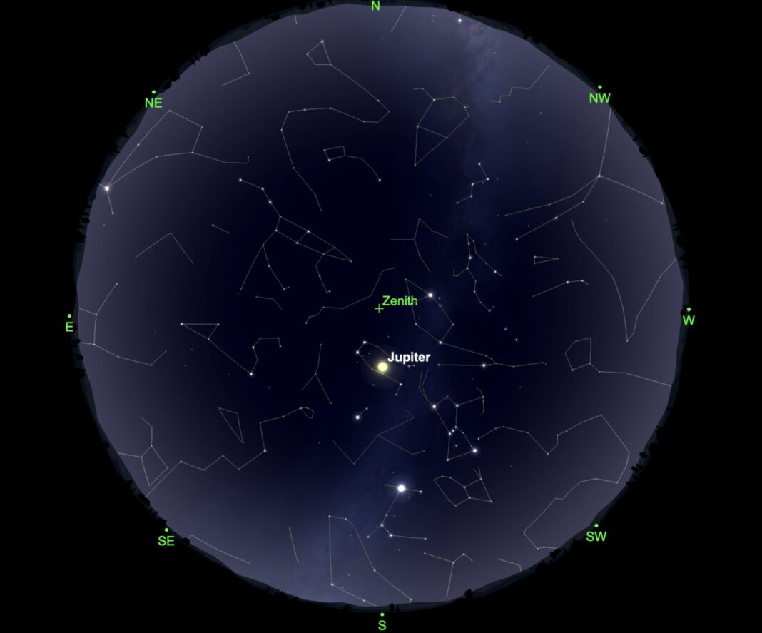 Jupiter este sus pe cer – martie 2026