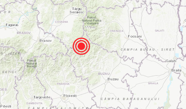 Buzău. Un cutremur cu magnitudinea 4,3 pe scara Richter s-a produs, în această seară, la ora 20:21, la o adâncime de 140 km.