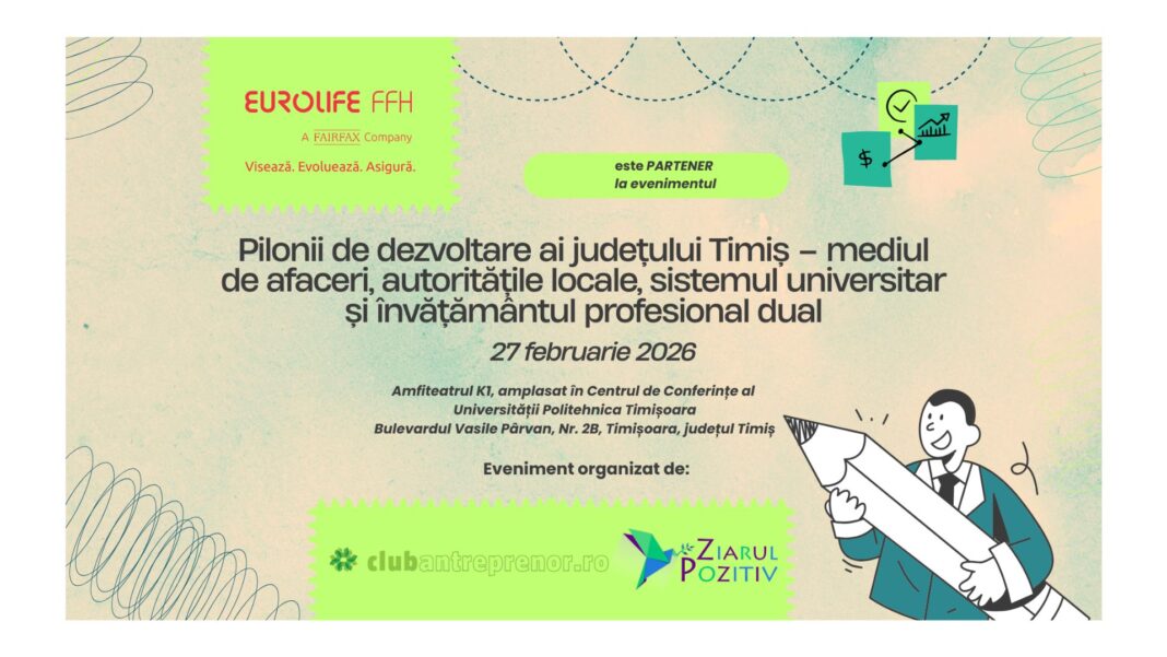 Stabilitatea ca strategie – Eurolife FFH Asigurări, partener al dialogului despre dezvoltarea județului Timiș