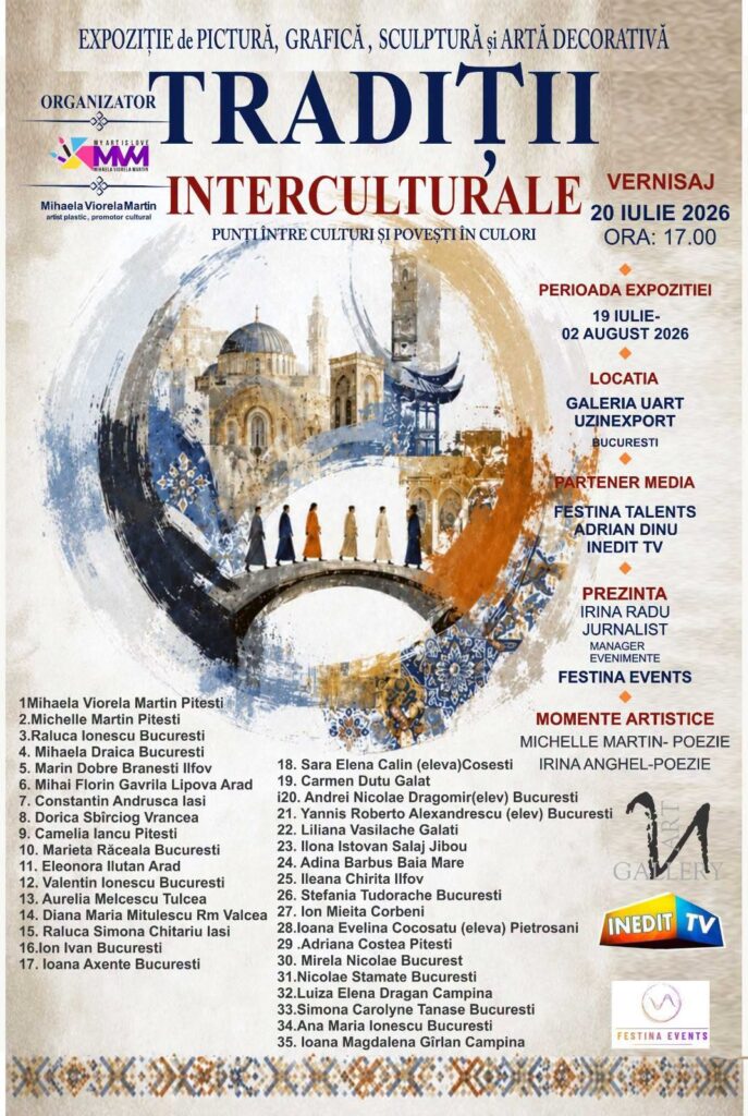 Galeria UART din cadrul Uzinexport găzduiește xpoziția„Tradiții Interculturale”,