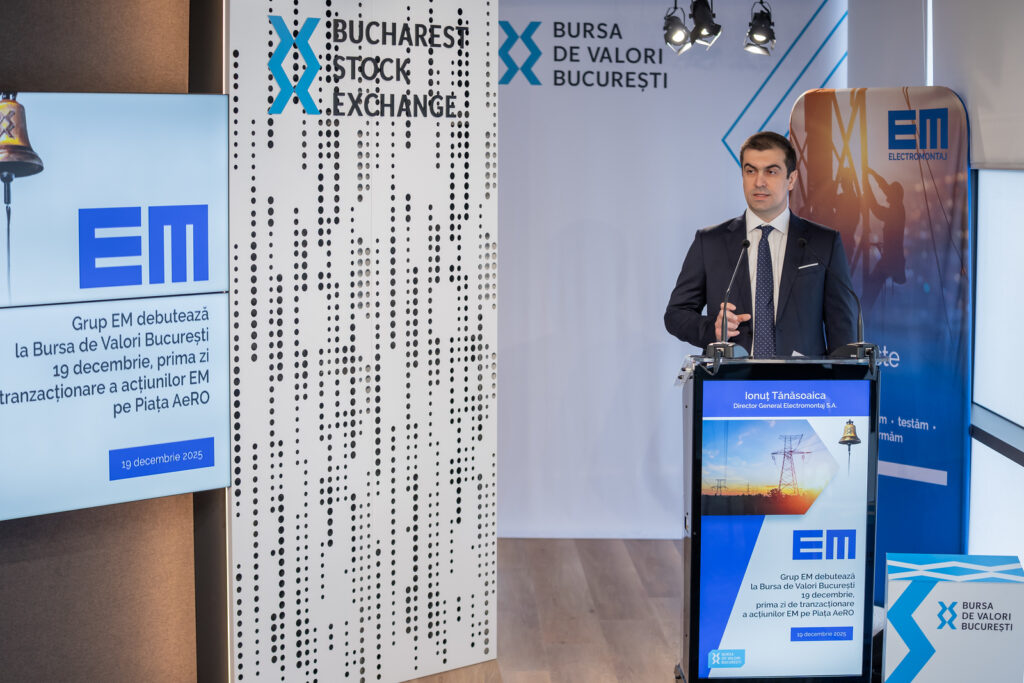 Acțiunile Grup EM intră la tranzacționare pe Piața AeRO a Bursei de Valori București