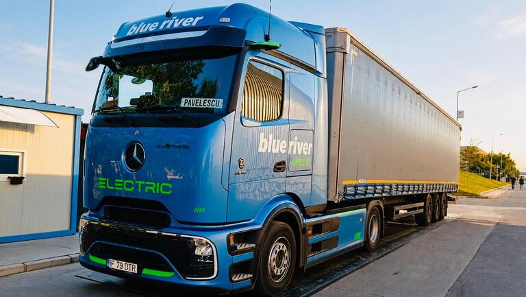 Blue River: 26.123 km cu un camion 100% electric în transport internațional