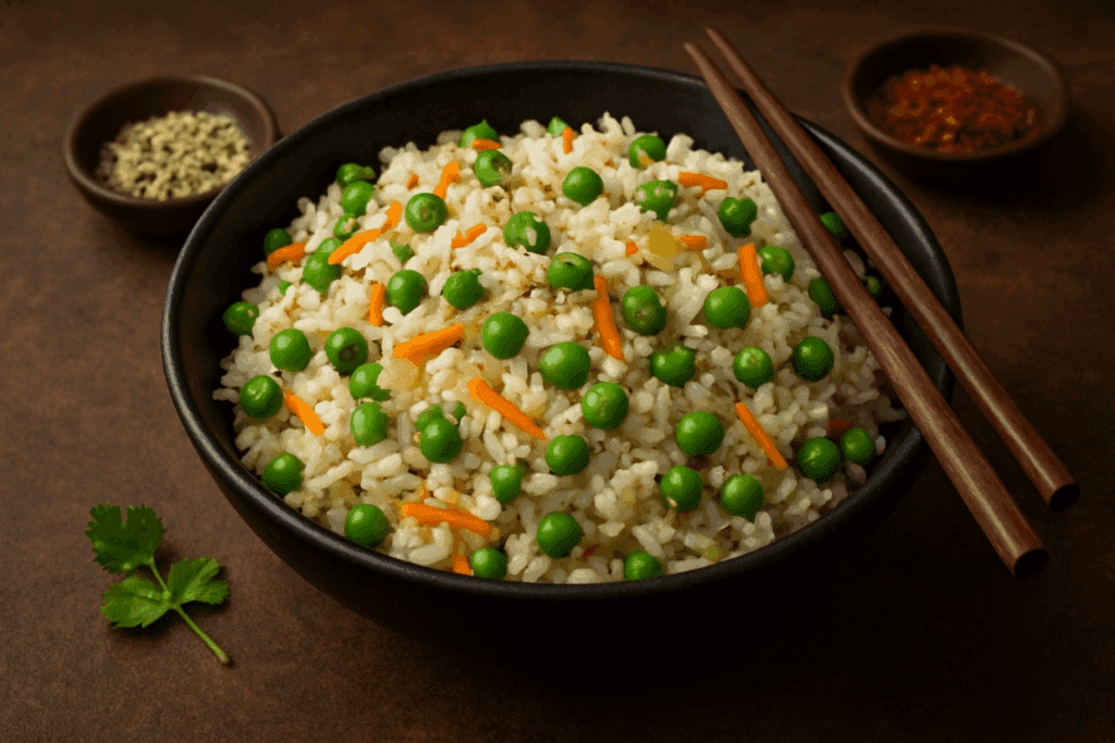 Orez cremos cu legume și parmezan