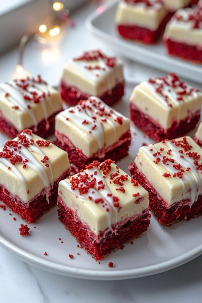 Prăjitură Red Velvet cu cremă de brânză și ciocolată albă