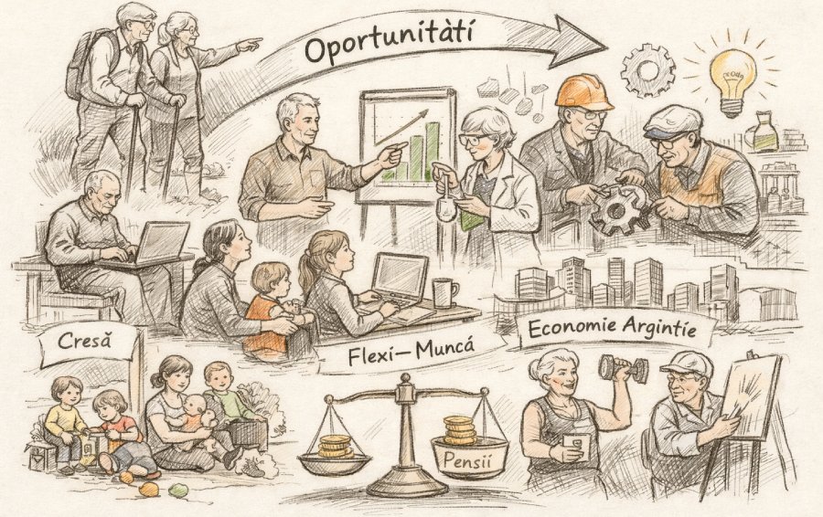 Îmbătrânirea populației poate fi privită ca o oportunitate, dar este necesară adaptarea sistemelor economice și sociale la noile realități