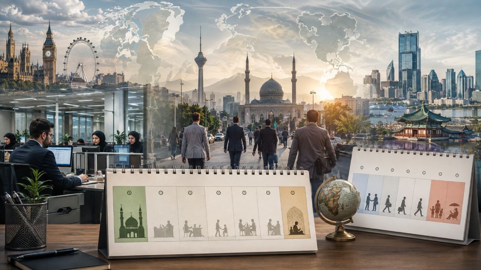 În multe state ale lumii (de exemplu, în Iran și lumea arabă) săptămâna de lucru e diferită de cea din mare parte a globului