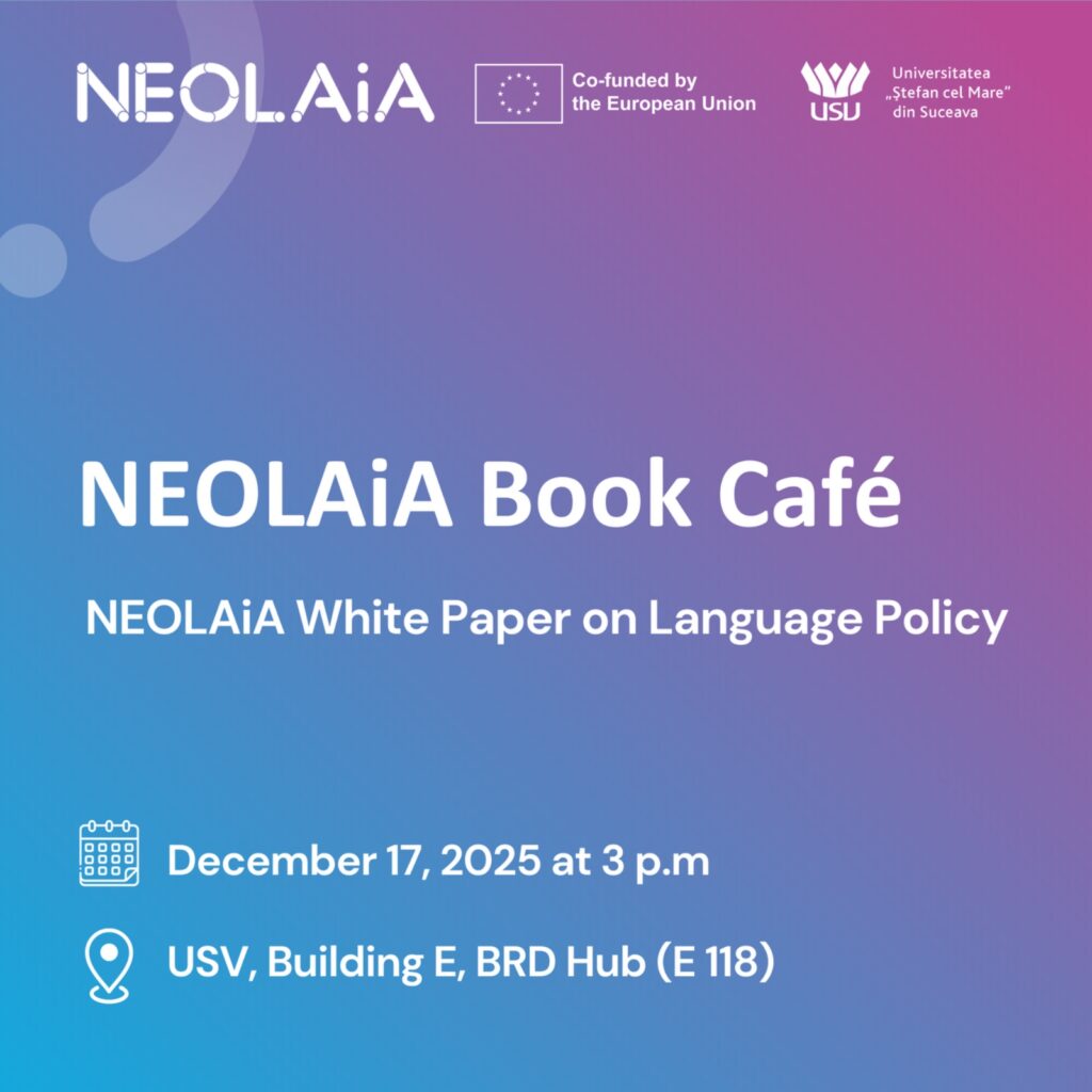 USV organizează o nouă ediție a NEOLAiA Book Café